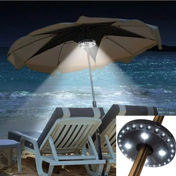 1/2/4pcs 28LED סופר מבריק LED אור מטריה 200 לומן אוהל קמפינג מנורה על פנס החוף פטיו גן מסיבת חג תאורה