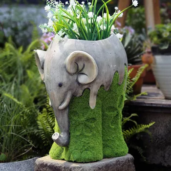 1 חמוד פיל קרמיקה נטיעת Flowerpots עסיסי נטיעת מיכל מיני עסיסי בונסאי צמחים סירים, עיצוב הבית