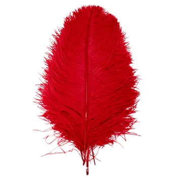 10pcs אדום בהיר יען נוצות 15-70cm Diy טבעי נוצות חתונה חג המולד בבית האגרטל המפלגה מלאכה קישוט הסיטוניים