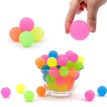 10Pcs/סט צבעוני גבוהה אלסטי כדור גומי לחץ הקלה צעצוע לילדים מתנת קישוט דפוס מוצק צבע זוהר להקפיץ כדור