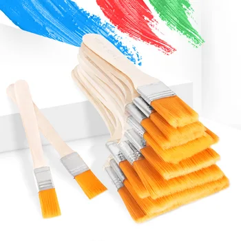 1pc/12pcs/סט זיכרון ניילון מברשות צבע להגדיר עבור אקריליק שמן ציור בצבעי מים ציור עץ מברשת כלים ציוד אמנות
