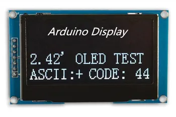 2.42 אינץ 7PIN SPI לבן/ירוק/צהוב/כחול OLED מסך SSD1309 לנהוג IC 128*64