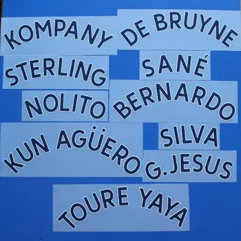 2019 2020 כחול DE BRUYNE סטרלינג ג ' י. ישוע מספר חמה ביול תיקונים תגים