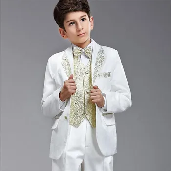 2022 חם מכירה בנים החתונה בלייזר מכנסיים ילדים חליפות 3pcs(ז ' קט+מכנסיים+אפוד+עניבה)טוקסידו ערב רשמית ללבוש למסיבה Childen תלבושת