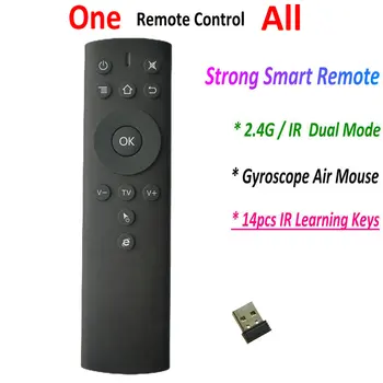 2023 חדש 2.4 G ' ירוסקופ אוויר עכבר חכם שליטה מרחוק 14pcs IR למידה המפתחות עבור אנדרואיד Smart TV Box PK G10S G20S MX3 מרחוק