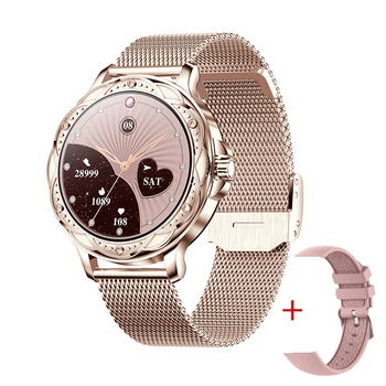 2023 חדש חכם שעון נשים אופנתי Smartwatch כושר שעון ספורט עם BT שיחה לחץ דם חמצן גבירותיי שעון יד CF12