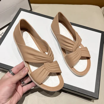 2023 חדשים סנדלי נשים נעלי נשים רכות של סנדלים להחליק על בוהן פתוח נעלי הליכה נעלי מפלגה נעלי נשי Zapatillas Mujer