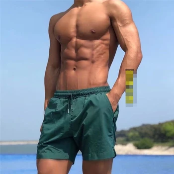 2023 קיץ אופנה חדשה גברים החוף של מכנסיים קצרים מזדמנים רשת לנשימה מנהל ספורט כושר ייבוש מהיר מכנסי ברמודה קצרים Q399