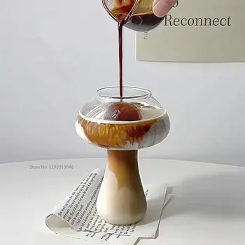 250ml יצירתי פטריות צורה כוסות קפה משקאות נקיים כוסות יין כוסות מסיבה חידוש שתייה זכוכית KTV בר מועדון