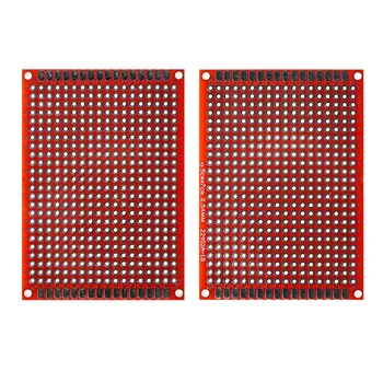 2PCS PCB לוח אדום דו צדדי לוח 5*7 סנטימטר PCB DIY אוניברסלי המעגל.