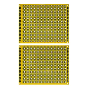 2PCS PCB לוח צהוב דו צדדי לוח 7*9CM PCB DIY אוניברסלי מעגלים