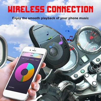 2Pcs/Set 2.5 אינץ אופנוע רמקול MP3 FM Bluetooth אודיו עם תושבת הרכבה