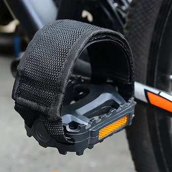 2PCS דוושת האופניים רצועות הבוהן קליפ רצועת החגורה Adhesivel אופניים פדלים הקלטת קבוע ציוד רכיבה על אופניים מהפך כיסוי