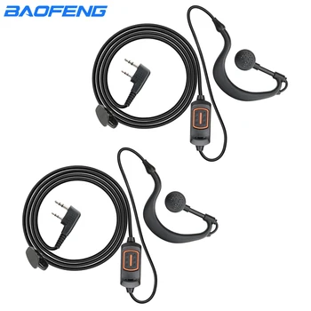 2x Baofeng 2 Pin G-צורת האוזן לחבר דיבורית האוזנייה על Baofeng UV-5R UV-S9 UV-13 UV-17 UV-21 PRO PLUS נייד ווקי טוקי