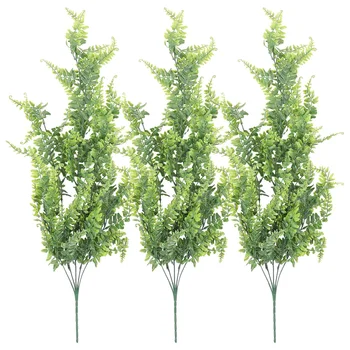 3 יח ' מלאכותי תלוי שרכים, צמחים גפן מזויף אייבי בוסטון שרך תלוי צמח חיצוני עמיד UV פלסטיק