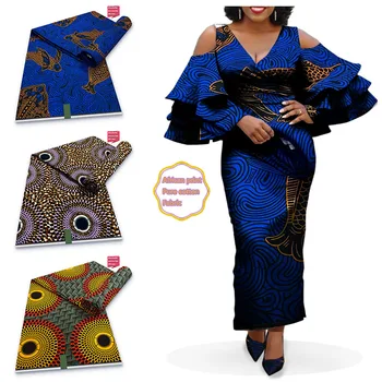 3 מטר מובטח ממש אנקרה kente באיכות גבוהה אפריקה הדפסה אמיתי שעווה בד שמלת כותנה 100% ניגריה סגנון אמיתי שעווה