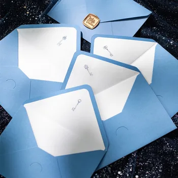 30pcs/lot מעטפה כחולה 17.5x12.5cm הזמנה לחתונה ברמה גבוהה המערבי המעטפה עסקים אספקה הכרת תודה גלויות