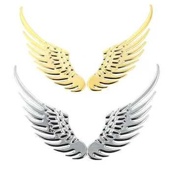 3D מתכת אנג 'ל אגף הרכב מדבקות מלאך הוק כנפיים סמל התג המדבקה על ב. מ. וו אאודי אופל הונדה לאדה טויוטה יונדאי שברולט' יפ