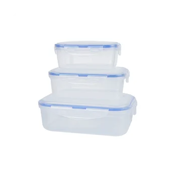 3Pcs פלסטיק צהריים קופסת בנטו קופסת אחסון מזון עבור בית הספר עובד משרד חיצוני פיקניק