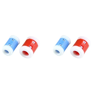 4 אדומים גדולים מפלסטיק לסרוג סריגה מחטים שורה Counter +4 קטנות כחול פלסטיק לסרוג סריגה מחטים מונה שורה