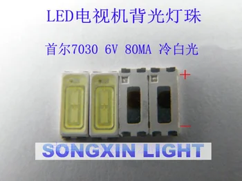 50pcs לתיקון Sony Toshiba, Sharp LED טלוויזיית LCD תאורה אחורית סיאול נוריות SMD 7030 6V לבן קר דיודה פולטת אור STWBX2S0E