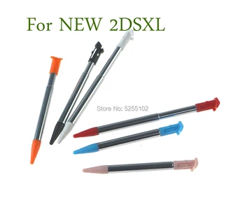 6PCS עבור נינטנדו 2DS החדש LL XL לגעת עט מתכת פלסטיק מסך מגע עט חרט מתכת טלסקופי Stylus מסך מגע עט