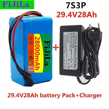 7s3p 24V 28Ah סוללה 18650 li-ion battery pack 29.4 V 28000mAh אופניים חשמליים ממונעים /Li-ion סוללה עם BMS+ מטען