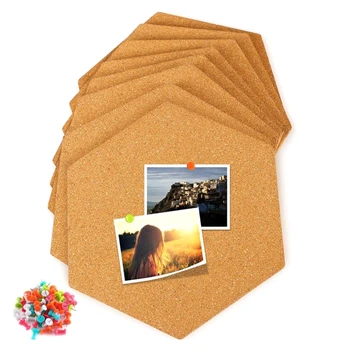 8pcs/set פקק עץ לוח דבק עצמי DIY המשרד עלון לב לוחות מודעות תמונה תלויה עיצוב הבית
