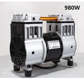 980W 90L/min 0.7 mpa שקט נטול שמן מנוע משאבת ראש המשאבה ראשי מדחס אוויר אביזרי שאיבה