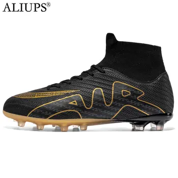 ALIUPS מקצועי מתאים לשני המינים נעלי כדורגל הרבה קוצים TF קרסול נעלי כדורגל חיצוני דשא סוליות נעלי הכדורגל האירופי בגודל 30-45