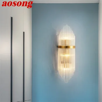 AOSONG פמוטי קיר מנורת LED מודרנית מקורה גופי תאורה דקורטיביים הביתה השינה