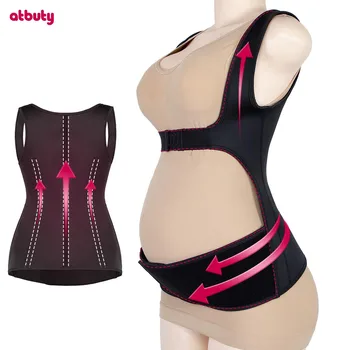ATBUTY עיצוב חדש לידה תמיכה חגורות הריון תמיכה לגב האפודה בטן בהריון חוסך מאמץ בסדר התחבושת Shapewear