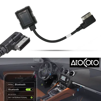 AtoCoto עמי MDI MMI 3G מערכת ממשק Bluetooth מודול עבור אאודי פולקסווגן רדיו סטריאו AUX כבל מתאם לרכב אלחוטית A2DP אודיו