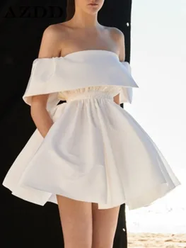 AZDD שמלה קצרה רחוב החדשות של נשים להתאים את אופי מוצק רוכסן אישיות 2023 אביב קיץ אופנה Y2k AZ76