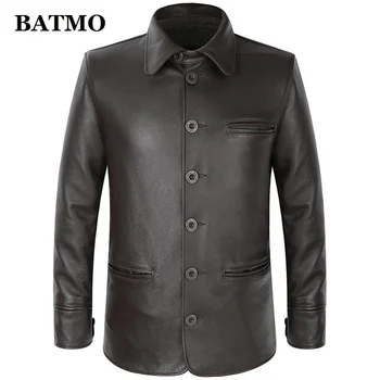 BATMO 2020 הגעה חדשה באיכות גבוהה 100% טבעי אמיתי עור פרה מעילי גברים,מעילי עור אמיתי,בגודל M-4XL PDD9