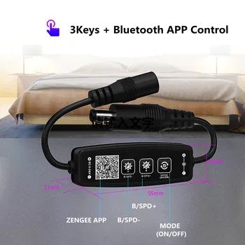 Bluetooth מוסיקה עם מיקרופון חיישן מתג עמעם בהירות להתאים בקר DC 5-24V 2835 5050 יחיד הצבע Led רצועת אור