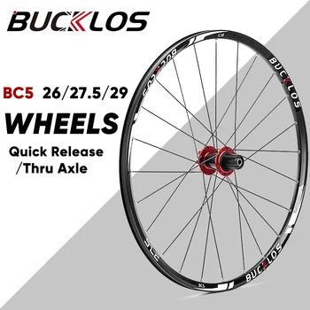 BUCKLOS 29inch אופני הרים גלגל 26inch 27.5 אינץ 'אלומיניום אופניים Wheelset שחרור מהיר/דרך ציר דיסק בלם גלגלים ח