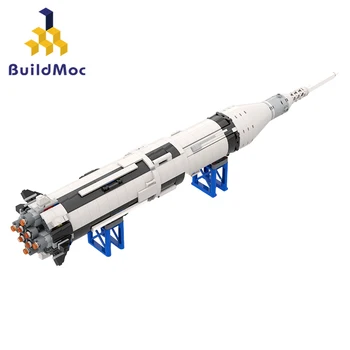 BuildMoc החלל סטורן IB בניין להגדיר סטורן V רקטות בינוני תואם 21309 המוביל השקת דגם הרכב לבנים ToysGift