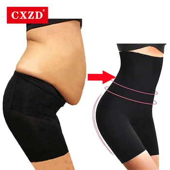 CXZD Shapewear לנשים הבטן שליטה קצרים גבוהה המותניים התחתונים באמצע הירך מגבש את הגוף בגד גוף בעיצוב ליידי
