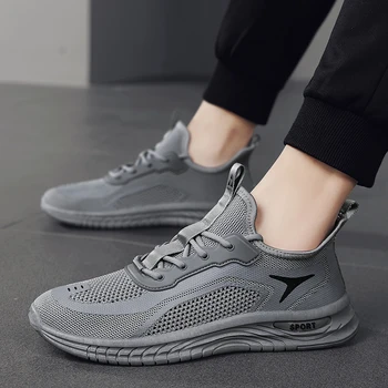 Damyuan קיץ נעלי גברים נעליים מזדמנים רשת לנשימה ריצה נעלי ספורט אופנה קל משקל לנשימה נעלי הליכה