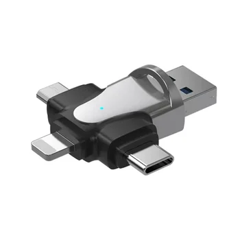 DGN104 באחד קורא כרטיסים למחשב נייד USB3.0 במהירות גבוהה להורדה TF נהיגה מקליט OTG המרה מחבר