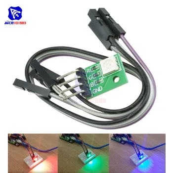 diymore RGB LED מודול 4 פינים בצבע מלא LED מודול עם 4 פינים נקבה נקבה דופונט חוט Arduino לפשעים חמורים פטל