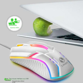 E-ספורט זוהר קווי עכבר USB Wired Desktop נייד אילם משחק המחשב, העכבר Limei S1 LED עכבר אופטי למחשב עכבר