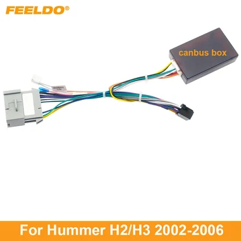 FEELDO 16pin רכב כבל חשמל חיווט הרתמה מתאם עם Canbus על האמר H2/H3 (02-06) התקנת יחידת הראש
