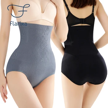 Flarixa גבוהה המותניים חלקה שטוחה הבטן של נשים, תחתוני טנגה תחת מרים הבטן שליטה תחתונים שלאחר הלידה הגוף מגבש את המכנסיים