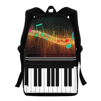 FORUDESIGNS תרמיל נסיעות בחזרה חבילת מוסיקה להדוף פסנתר מפתח סטודנטית לעיצוב Schoolbags הכיתה החוצה עמיד למים ספורט שקיות אוניברסלי
