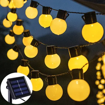 G50 נורת גלוב פיות מחרוזת אור השמש AC220V מסיבה בחוץ גרלנד אור. במשך החג חתונה חג המולד גן רחוב תפאורה