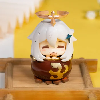 Genshin Paimon מזון Theme קופסת המסתורין קאחה Misterios Kawaii עיוור תיבת צעצועים חמוד נתוני פעילות דגם הפתעה, מתנת יום הולדת