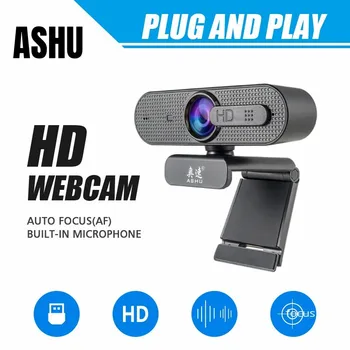 HD webcam AF 1080P המצלמה מיקרופון מובנה וידאו USB למחשב