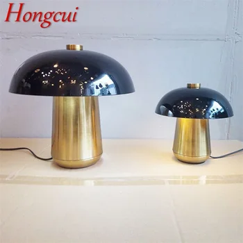 Hongcui מודרני מנורת שולחן LED יצירתי פטריות השולחן תאורה דקורטיביים הביתה המיטה.